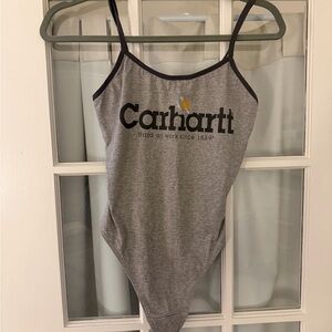 Upcycled Carhartt Heather Gray Body Suit